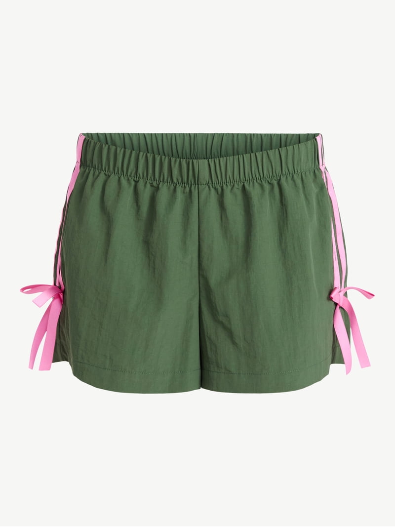No Boundaries Side Stripe Track Shorts, 3'' Inseam, Women's XXS