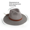 thumbnail image 5 of Visland Strap Decor Adjustable Drawstring Hollow Out Cowboy Hat Man Breathable Holes Straw Sunshade Hat Adult Headwear, 5 of 5