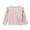 1 Pink, variant on Solid Long Sleeve Top, Lightweight Crew Neck Tees, Elegant Lace Detail Blouse (Baby,Little Girls),18-24 Months