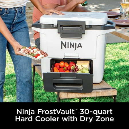 Ninja - FrostVault 30qt Hard Cooler with Dry Zone - Cloud White