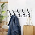 thumbnail image 2 of Rustic Solid Wood Wall-Mounted Coat Rack with Hooks & Hanging Rod, Farmhouse Entryway Jacket & Coat Organizer, 17-Inch, Natural Wood, 2 of 9