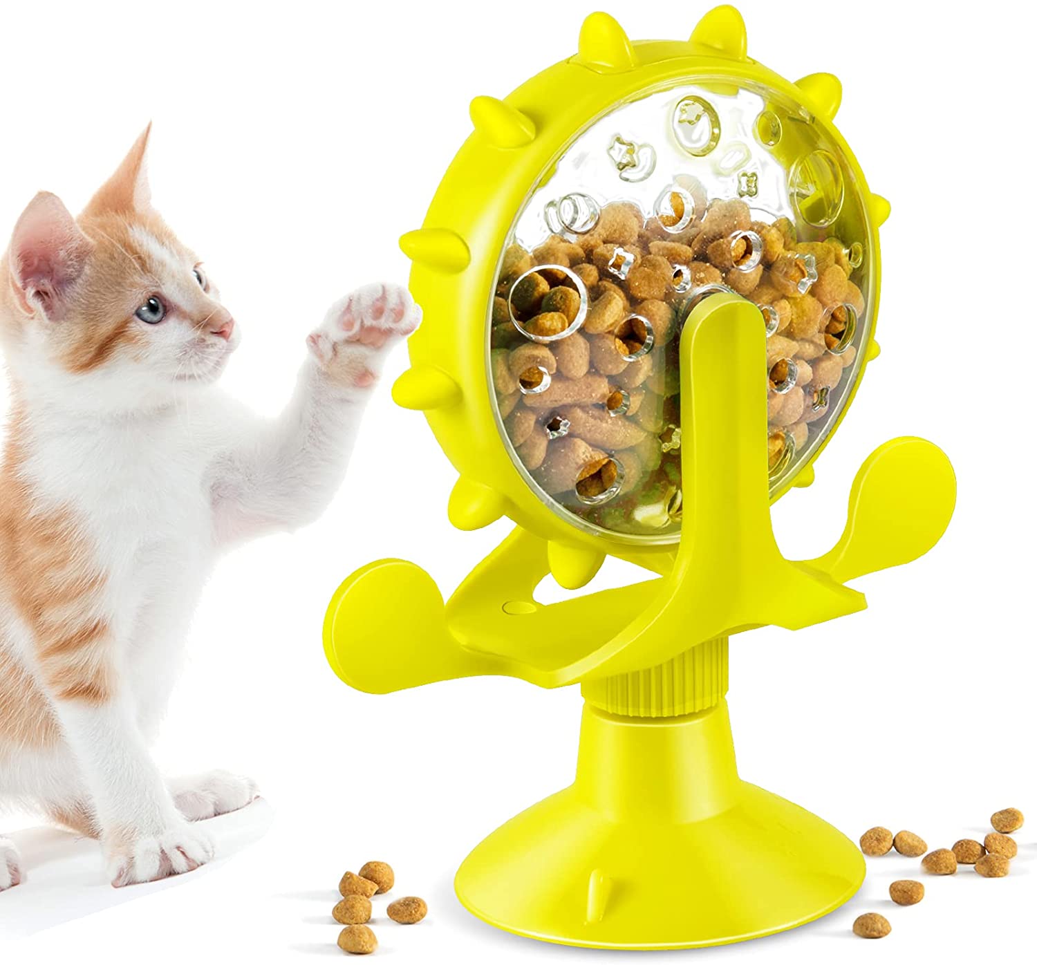 rotating cat feeder