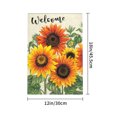 thumbnail image 4 of Rdsfhsp Welcome Summer Fall Sunflower Garden Flag Double Sided Linen 12" x 18" for Lawn Outdoor Home, 4 of 5