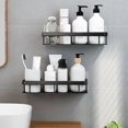 thumbnail image 3 of Shower Caddy Shelf Alloy: 2PCS Simple Wall Mounted Bathroom Shelf Shampoo Holder, 3 of 9