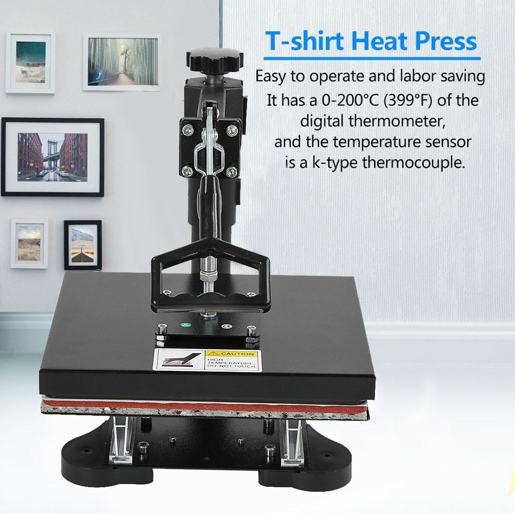 750W High Pressure Dual-display Digital LCD Manual T-shirt Heat Press Machine 