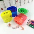 thumbnail image 2 of Miangastore 12pcs Pencil Sharpener Two Hole Pencil Sharpener Creative Stationery School Prize for Children Kids (Random Color), 2 of 8