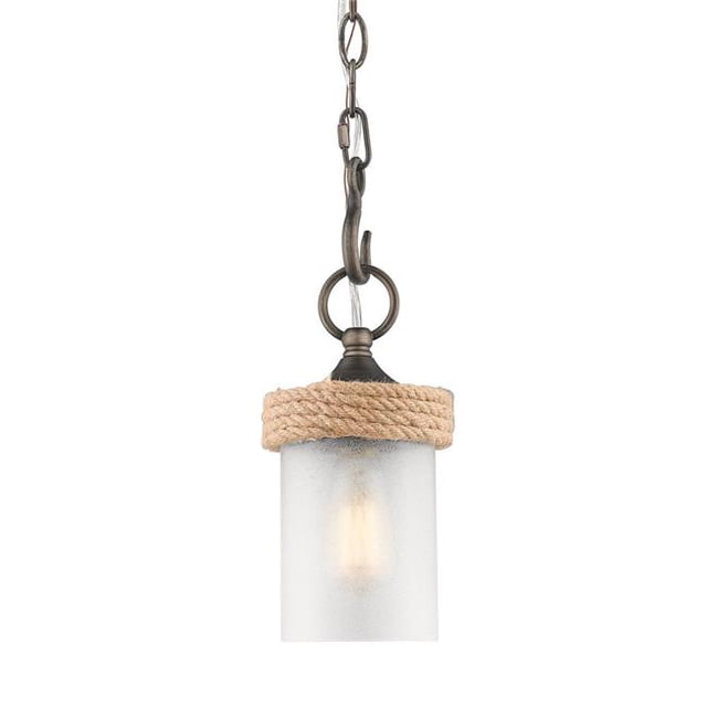 Golden Lighting 1048-M1L GMT-CS Mini Pendentif&44; Bronze Bronze Canon & Sablé Clair