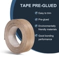 thumbnail image 4 of Uxcell Edge Banding, Wood Veneer Tape Pre-glued Flexible Plywood Edge Banding with Hot Melt Adhesive for Furniture Restoration Walnut 1-1/2 Inch x 25 ft, 4 of 7