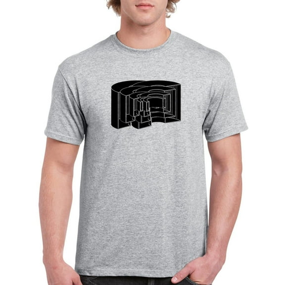 Cool and strange geometric design Men Athletic Heather T-Shirt, Male Medium