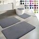 thumbnail image 1 of Xihbxyly Juego de Alfombras de Baño de Espuma, Suaves y Cómodas, Absorbentes de Agua, Base Antideslizante, Lavables a Máquina, Modernas Alfombras de Baño, Juego de 4 Piezas, Gris, Caqui y Verde, Idea, 1 of 7
