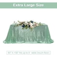 thumbnail image 2 of GFDYREE Sequin Tablecloth, Wedding, Dinning Table, Rectangular, 90"x156", Mint Green, 2 of 6