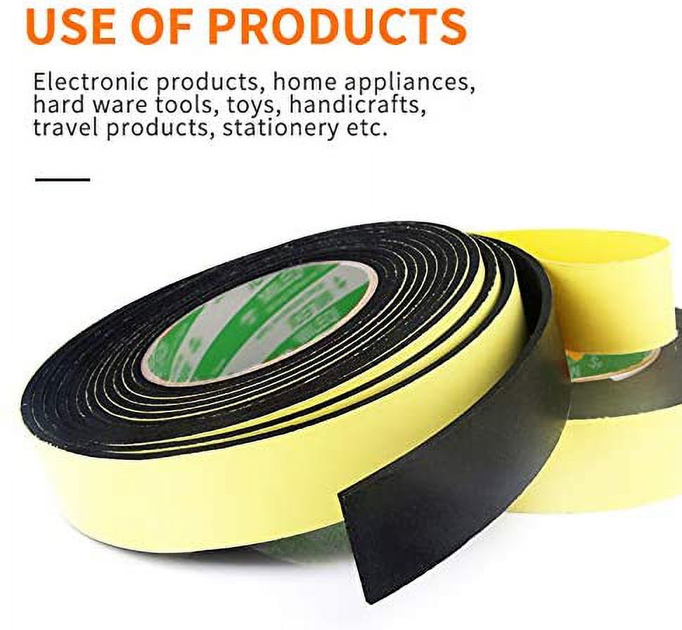 High Density Foam Insulation Tape - 33Ft Roll, Waterproof & Weatherproof For Sealing Gaps