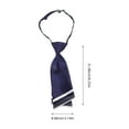 thumbnail image 2 of GAXIRE Women's Neck Ties Double Layer Knife Shape Faux Silk Dark Blue 1Pack, 2 of 8