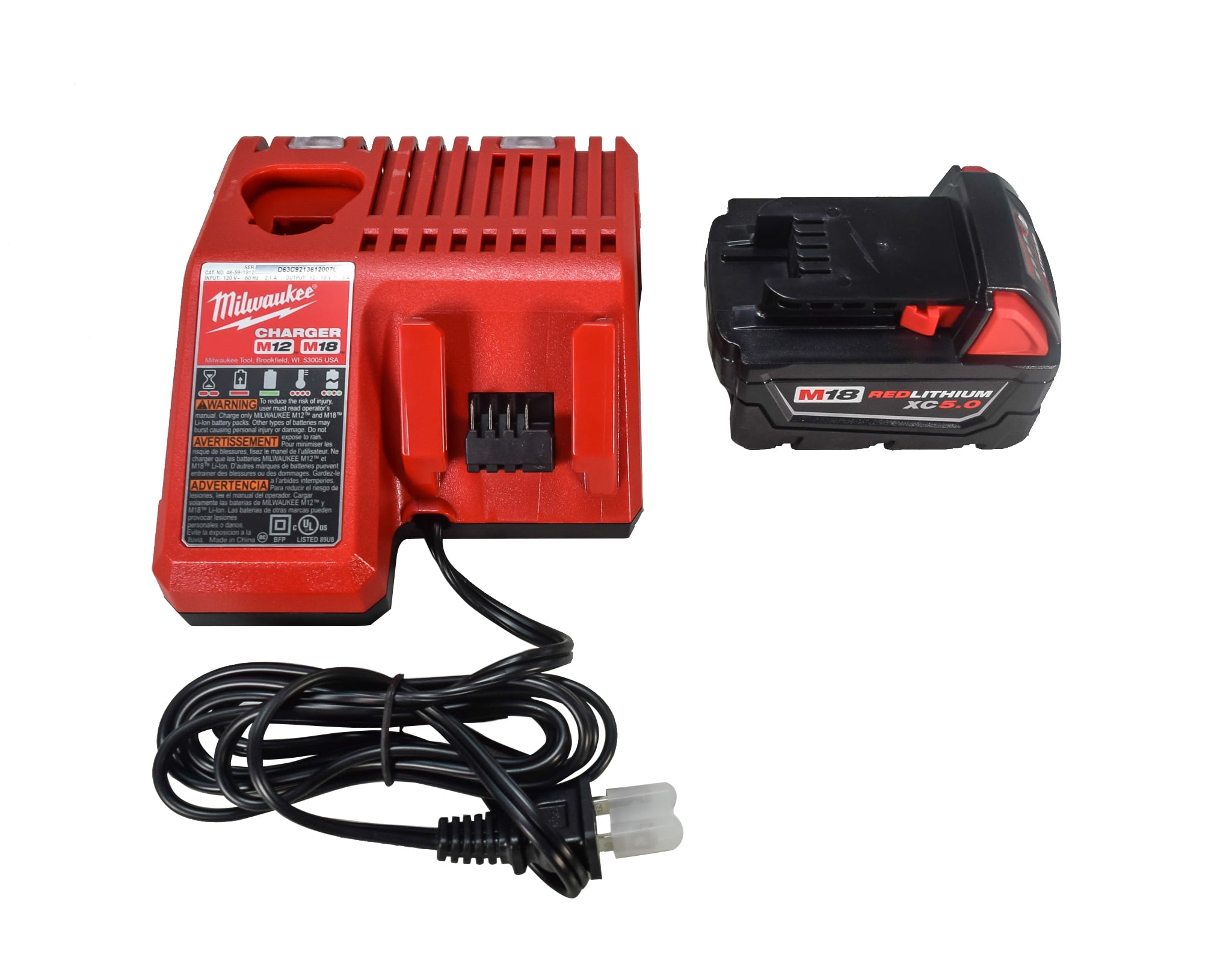 Milwaukee 2621-21P 18V Sawzall Cordless Reciprocating Saw Kit with 5.0Ah XC  Battery  Charger