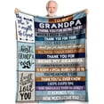 thumbnail image 1 of LHSHID Fathers Day Grandpa Gifts Blanket Gifts for Grandpa Grandpa Birthday Gifts Best Grandpa Gifts from Grandkids/Granddaughter/Grandson Good Gifts for Grandpa Grandpa 30"x40", 1 of 6