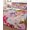 Pink, Peach, Blue, variant on Quilts Queen Size Bedding Set, Spring Floral Reversible Summer Quilt 3 Pieces, Vintage Oil Painting Botanical Flowers Lightweight Bedspreads Coverlets with 2 Pillow Shams for All Seasons