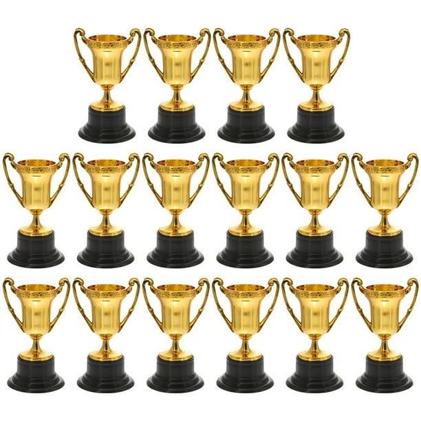 16pcs Trofeo de plástico Trofeo Plastic Trophy Small Trophy Model Competition Juego de juego