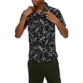 thumbnail image 1 of Camisa con botones Paisley Elevenparis para hombre negra XL, 1 of 1