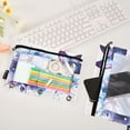 thumbnail image 4 of 2 Pack Pencil Pouch for 3 Ring Binder Smooth Zipper Folders with Pockets Clear Window Pencil Case Watercolor Eye with Butterfly, 4 of 6