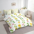 thumbnail image 2 of Erosebridal Colorful Flower Blossoms Bed in a Bag Twin Size, Green Leaves Bed Set, Reversible 7 Pieces, 2 of 5