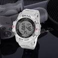 thumbnail image 2 of SMAEL Round Men Tactical Digital Watch 5ATM Waterproof TPU Strap Digital Sports Watch, 2 of 6