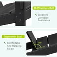 thumbnail image 5 of ATR ART to REAL Outdoor Hdpe Adirondack Chair,Patio Yard Resin Adirondack Chair,Black, 5 of 11
