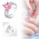 thumbnail image 2 of Diseño Temperamento Versátil Cuadrado Zircon Anillo Femenino Luz de alta gama abierta dedo índice del anillo, 2 of 8