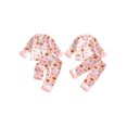 thumbnail image 3 of RUINIXCW Kids Toddler Baby Girl Halloween Silk Stain Pajamas Set Fall Sleepwear Ghost Print Fur Cuffs Long Sleeve Button Down Shirt and Pants Set Homewear Loungewear 1-8 Years, 3 of 9