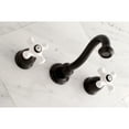 thumbnail image 2 of Kingston Brass KS3125PX Vintage 2-Handle Wall Mount Bathroom Faucet, Oil Rubbed Bronze, 2 of 5