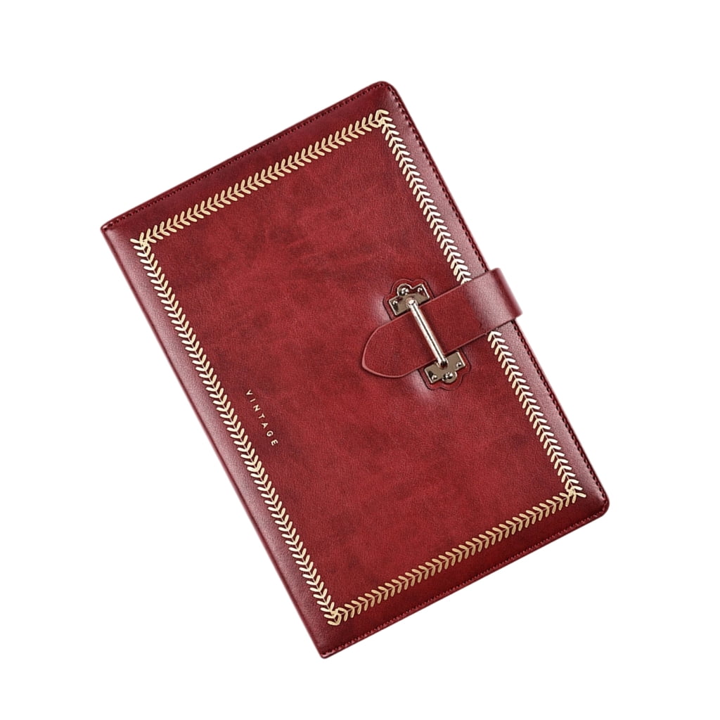 PU Leather Notebook 222 Pages Lined Business Journal For Note Taking Journaling
