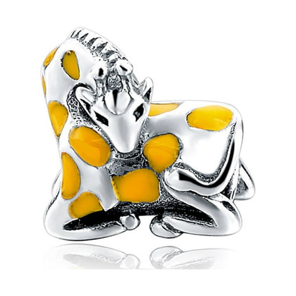 Giraffe Charm for Women Sterling Silver European Bead for Bracelet Ginger Lyne Collection