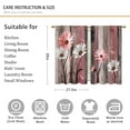 thumbnail image 2 of Farmhouse Wooden Pink Daisy Rustic Country Floral Bathroom Window Kitchen Short Curtains, 2 of 6