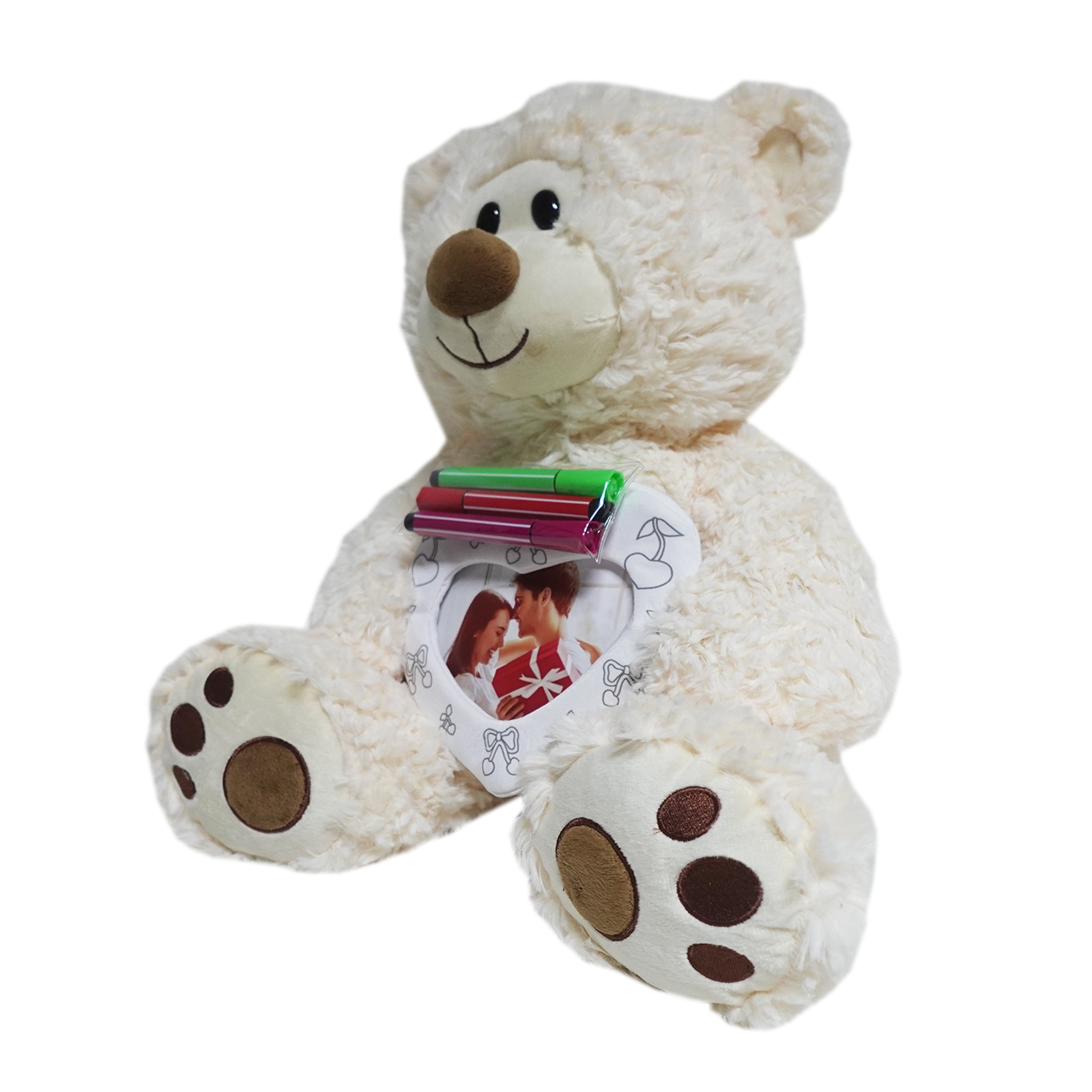 Way to Celebrate Large Plush Bear Cream