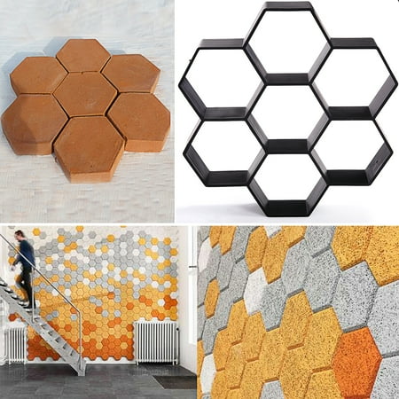 Cobblestone Concrete Mold - Jaxpety Driveway Paving Pavement Mold Patio Concrete Stepping Stone Path Walk Maker