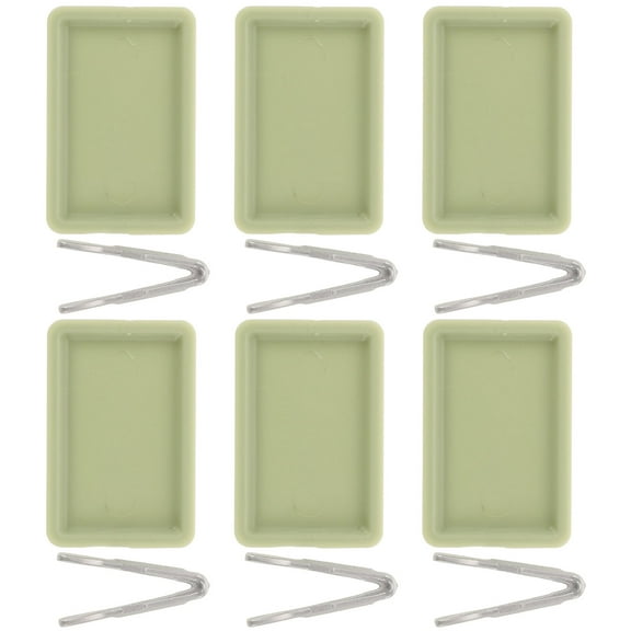 6 Sets Dollhouse Miniature Accessories, Mini Serving Tray Dollhouse Pan Tongs Sets 1/12 Food Tongs for Dollhouse Bakery Kitchen Decoration