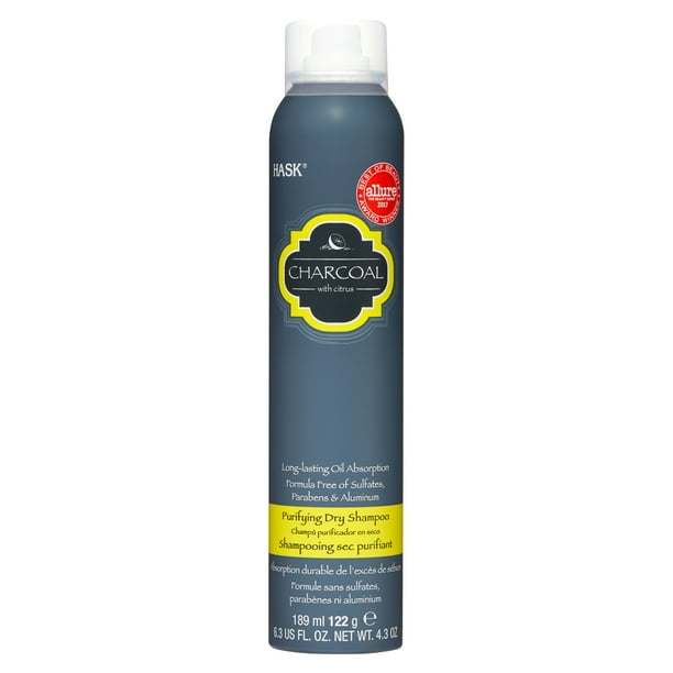HASK Purifying Dry Shampoo Sulfate Free Charcoal with Citrus and