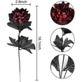thumbnail image 4 of 10 Pcs Fake Roses Artificial Flowers with Long Stems, 15'' Black Faux Silk Roses Bouquet for Floral Arrangement Wedding Centerpiece Party Home HalloweenDecorations, 4 of 5
