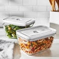 thumbnail image 3 of ZWILLING Fresh & Save 2-pc Glass Airtight Food Storage Container, Meal Prep Container - Large, 3 of 6