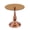 Brown,Rose Gold, variant on Round Side Table Tempered Glass Metal Gold Transparent 20 Inch for Living Room Bedroom