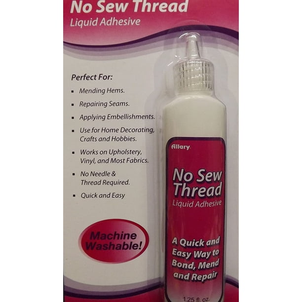 Allary No Sew Thread Liquid Adhesive 1.25 oz 1.25 Ounce
