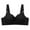 Black, variant on Gyexs Women's Comfortable Large Size Thin Style Gathering Back Wrapped Bra Bras for Older Women, Black, Size 40