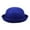 Blue, variant on Elegant Solid - Color Hat - Roll - Up Brim, Made of Wool, Suitable for Men and Women, Casual Style, One Size with Specific Measurements