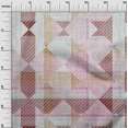 thumbnail image 3 of oneOone Polyester Spandex Rose Pink Fabric Check Quilting Supplies Print Sewing Fabric By The Yard 56 Inch Wide, 3 of 4
