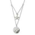 thumbnail image 1 of 925 Sterling Silver Starfish Sand Dollar Sea Star 18 Inch 2 Strand Necklace Pendant Charm Fish Life, 1 of 5