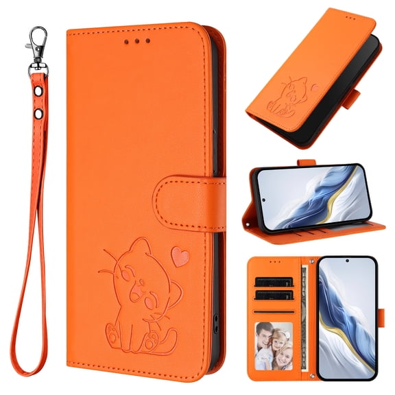For Moto G Stylus 5G 2025 Wallet Case, Moto G Stylus 5G 2025 Cover, Flip Cover with Cards Slots Lanyard PU Leather with Cat Shockproof Protective Stand Phone Case for Motorola Moto G Stylus 5G 2025