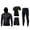 01#Black, variant on Men's Gym Running Fitness Suit Compression Long Pants Tee Shirt Top Long Sleeve Jacket Set 4 PCS - Workout Outfit Set