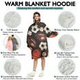 thumbnail image 5 of Baseball Football Pattern Wearable Oversized Blanket,Wearable Blanket Hoodie for Adults,Cozy Hooded Blankets with Super Pockets,Super Warm Fuzzy Pullover for Women & Men, 5 of 6