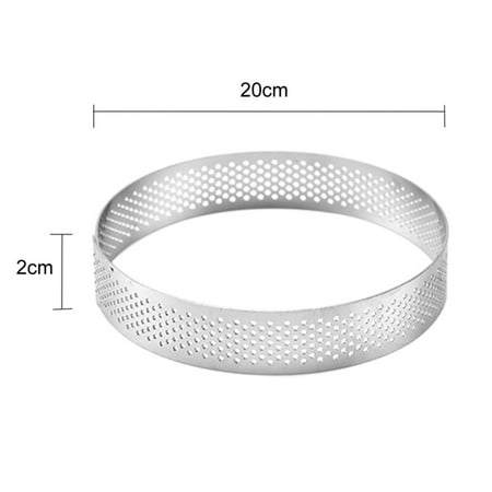 

20cm Household Round With Hole Breathable French Style Mousse Cake Ring Kitchen Baking Tool