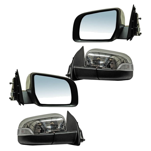 PAR ESPEJOS acabado cromado con base cromado - Compatible con Ford Ranger 2013 - 2016 GEN Genérica .