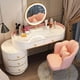 thumbnail image 3 of Lighting Drawer Dressing Table Luxury Nordic Bedroom Vanity Woman Makeup Dressing Table Tocador Maquillaje Household Products My Lux Decor Round, 3 of 38